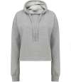 SK516 SF Clothing Ladies Cropped Slounge Hoodie Heather Grey colour image